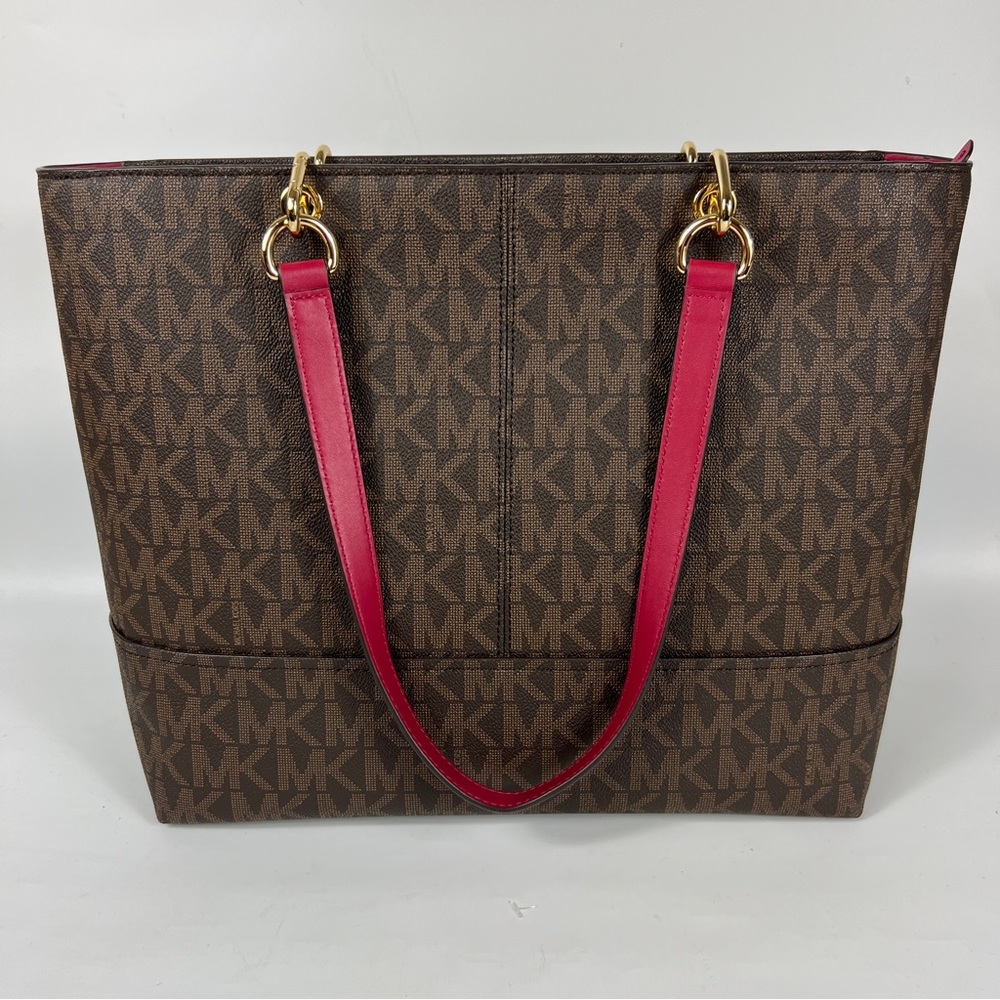 Michael Kors Large Signature Logo Tote Shoulder Bag NWT - Picture 9 of 14